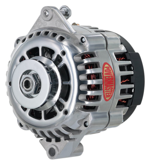Alternator Powermaster 68413 (GM AD230 Polish 165A 1V Pulley Str Mt 6.61" Side BAT Post (Upgrade for All GM w/6.61" Str Mtg)), 1 Pack