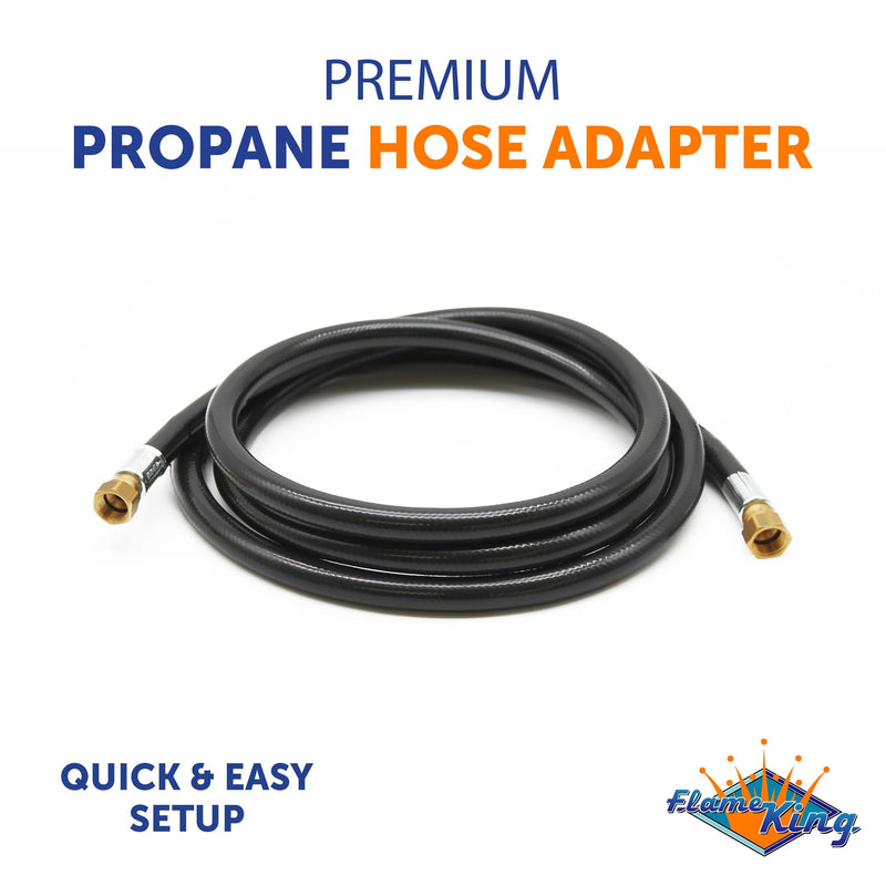 Flame King RV Slide Out Thermo Rubber Hose Assembly, 96 Inch, 3/8 Inch ID, Female to Female - 100159-96
