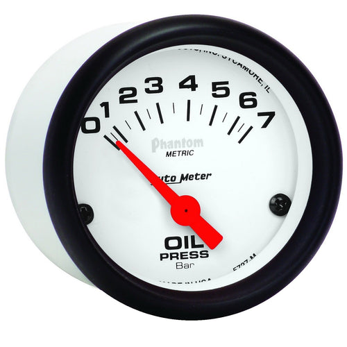 Phantom Electric Metric Oil Pressure Gauge Auto Meter 5727-M