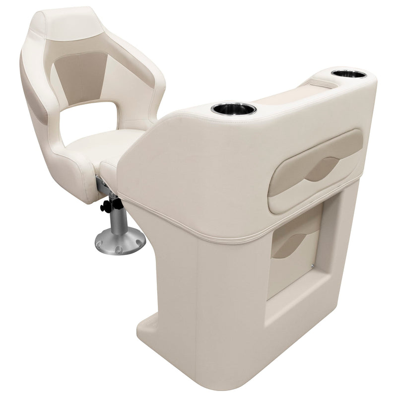 Wise Premier Series BM1158-1066 Pontoon Helm Steering Console, Stone/Mocha Java/Khaki