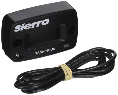 Small Engine Sierra International 56969P Tachometer/Hourmeter with Sensor Wire for 2/4 Stroke 2 Cylinders, 5'