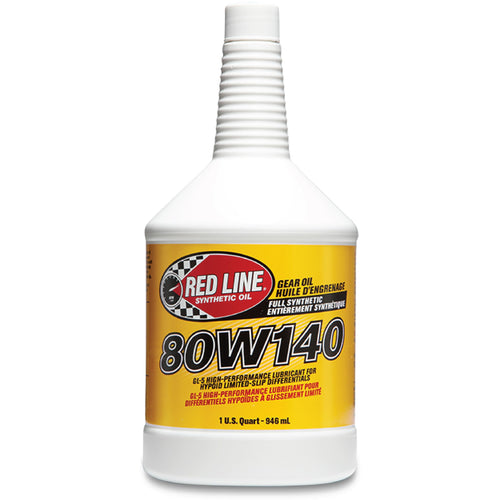 Red Line 58104 Synthetic Gear Oil 80W140 for Hypoid Limited Slip Differentials - 1 Quart