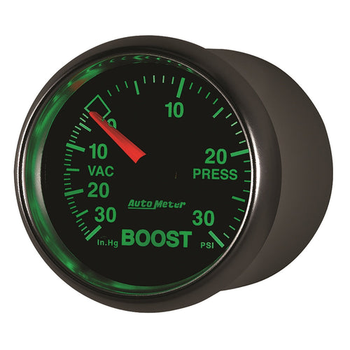 Auto Meter 2-1/16" 30 in. Hg/30 PSI Mechanical Vacuum/Boost Gauge 3803