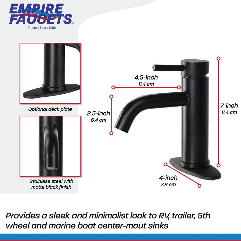 Faucet Lav Quick Products Empire Black Single Lever VF77BMT-A