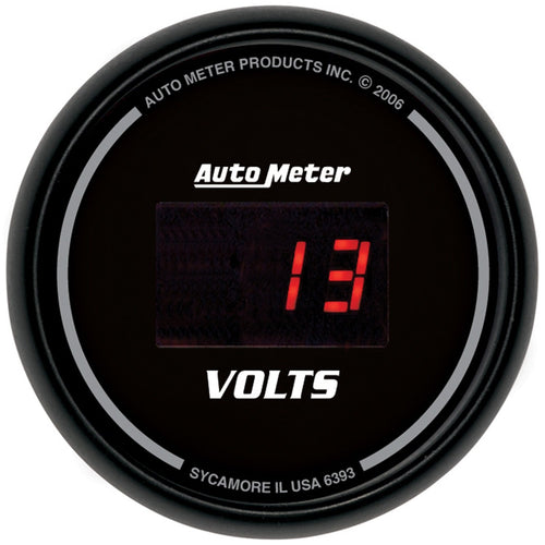 Auto Meter 6393 Digital Sport Comp 2-1/16" 40408 Voltmeter Volts