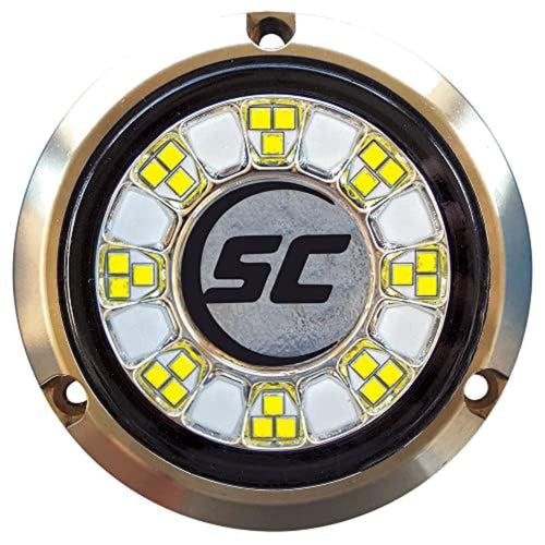 shadow-caster Great White SCR-24 LED Underwater Boat Light - Bronze Housing - 90W Surface Mount - Tempered Glass Lens - IP68 Fully Submersible Waterproof