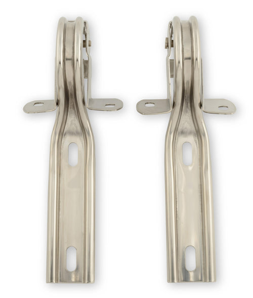 Hood Hinges Stainless Steel Pair Drake Muscle Cars D9ZZ-16796-S