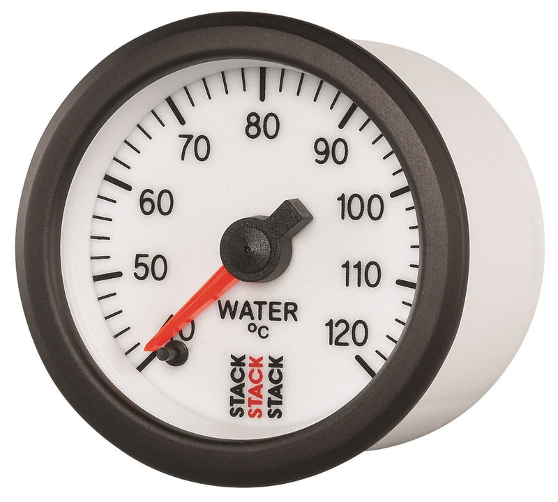 Water Temp - Stack, PRO Stepper Motor, 52MM, WHT, Gauge