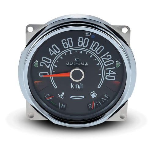 17205.03 | Omix-Ada | Speedometer Cluster, 0-140 KPH | OE Reference: 5761112 | Fits 1980-1986 Jeep CJ5 / CJ7 / CJ8