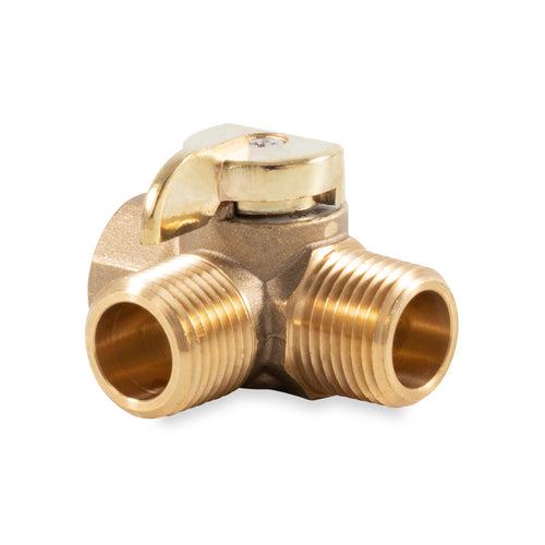 3-Way Valve Camco Replacement for RV Winterization Water Heater by-Pass Kit - Heavy Duty Brass Construction - Easy Non-Restricted Flow & Installs Easy (37463)