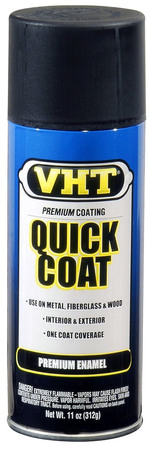 VHT SP510 Acrylic Enamel Spray Paint Quick Coat – Flat Black - 11 oz. Aerosol Can
