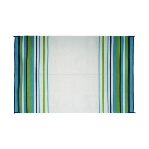 Mat Faulkner 68678 Striped 9x12 Aqua/navy/lime/wht
