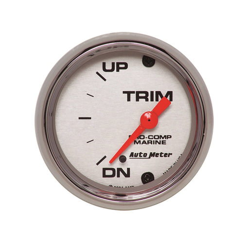 Gauge AutoMeter 200766-35 Trim Level (Marine Chrome Ultra-Lite 2 1/16", 0Ωdown-90Ωup, Electric, Marine Chrome)