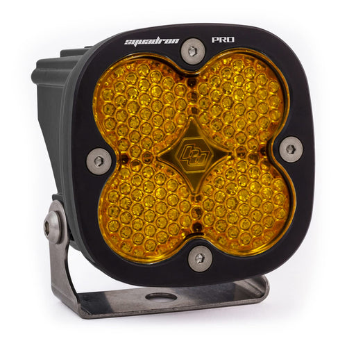 Baja Designs Black Squadron Pro LED Light Pod for Jeeps, Off Road 4x4, Truck, UTV (Work/Scene Lens; Amber)