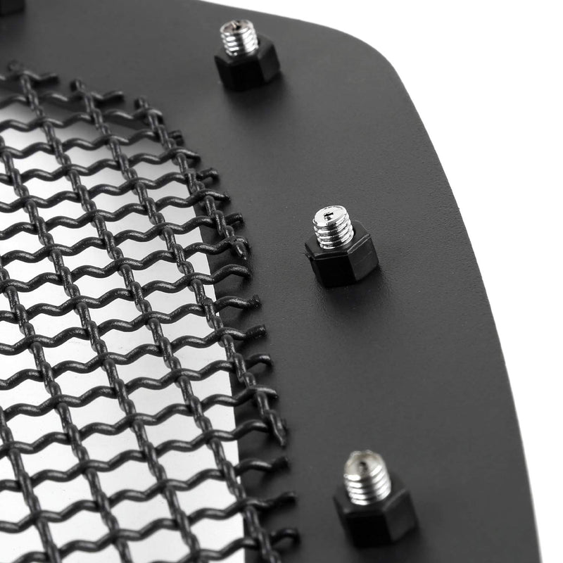 Black Studded S/S Hood Grille Insert Spec-D Tuning 1PC Compatible with 2016-2018 Toyota Tacoma
