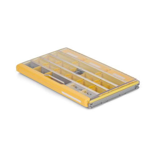 Plano EDGE Terminal Tackle Premium Utility Box, Clear and Yellow, Rust-Resistant Storage, Waterproof Tackle Tray Organizer for Weights, Hooks, and Baits