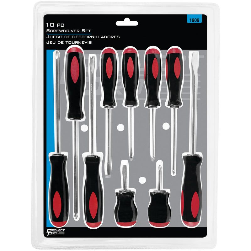 10-Piece Performance Tool Screwdriver Set with Storage Rack