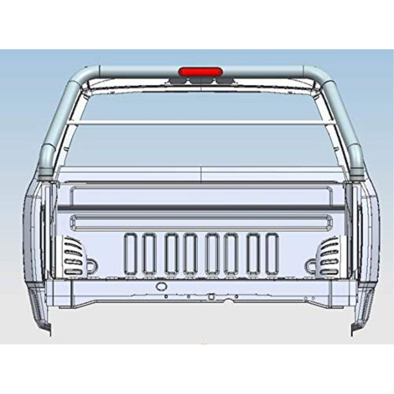 Black Off Road Horse Classic Roll Bar Black Compatible with 1999-2023 Ford F-250 Super Duty|1999-2023 Ford F-350 Super Duty|1999-2023 Ford F-450 Super Duty-RB015BK