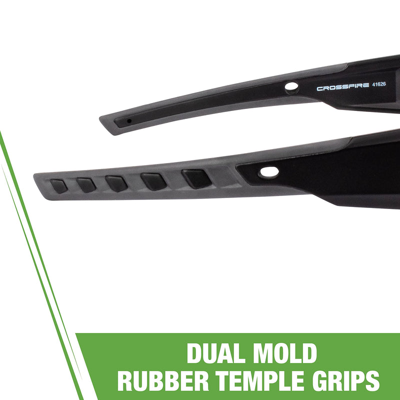 Cumulus Mirror Lens Blue and Matte Black Frame Safety Glasses