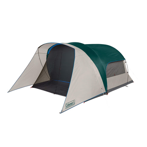Coleman Camping Tent with Screened Porch, 4/6 Person Weatherproof Cabin Tent with Enclosed Screened Porch Option, Includes Rainfly, Carry Bag, Extra Storage, and 10 Minute Setup