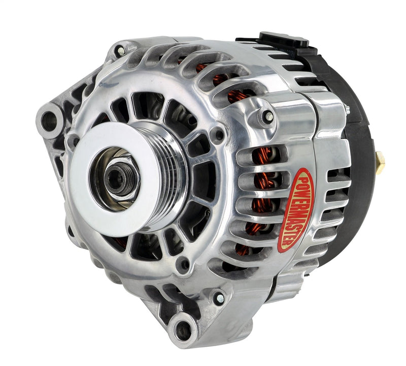 Alternator Powermaster 28247 Polish (AD230 120A 6 Groove Pulley OE Hookup PLFS)