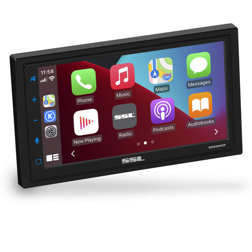 Sound Storm Laboratories Car Audio DD988ACP System - Android Auto, Double-Din with 6.75 Inch Capacitive Touchscreen, Bluetooth Audio and Calling Head Unit, No CD Player, Radio Receiver