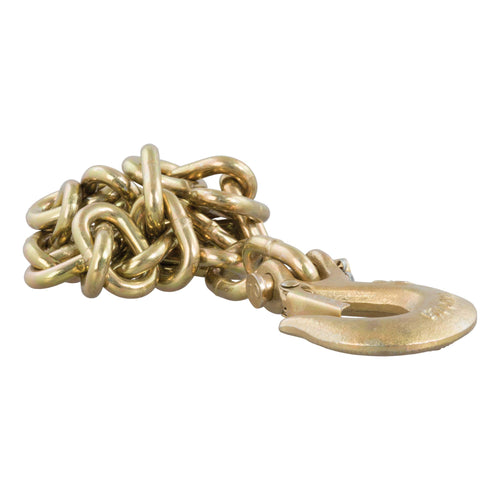 CURT 80304 35-Inch Safety Chain Trailer with 5/16-In Clevis Snap Hook, 18,800 lbs Break Strength, Small, YELLOW ZINC