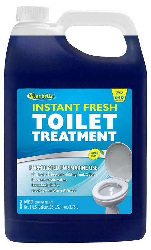 Instant Fresh STAR BRITE Toilet Treatment - Lemon Scent, Odor & Waste Control, 128oz (071701)
