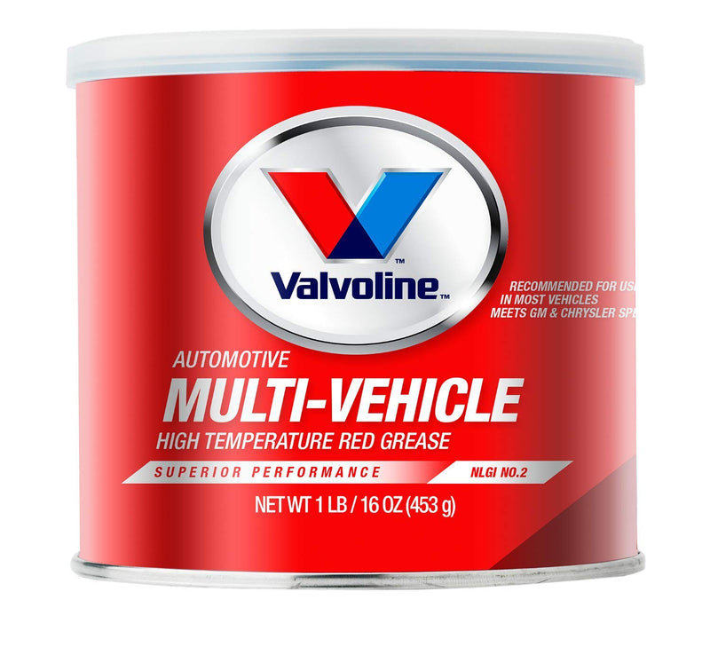 VV614 Valvoline Multi-Vehicle High Temperature Red Grease 1 LB Tub