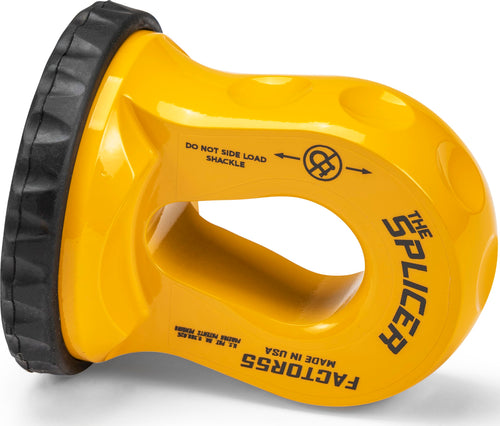 Synthetic Rope Shackle Factor 55 Splicer, Fits Rope up to 1/2" - Yellow