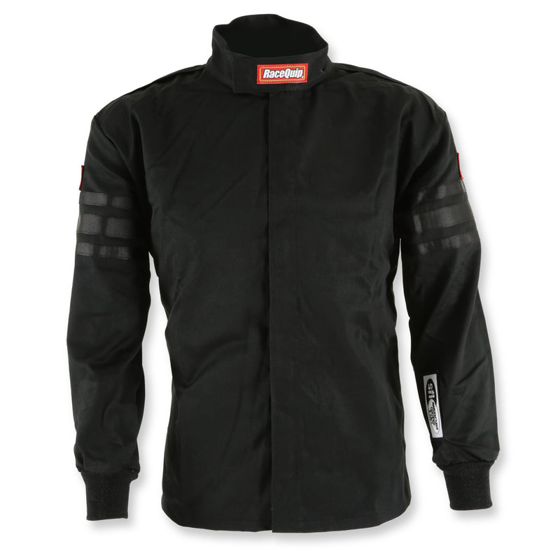 RaceQuip Fire Suit Jacket Racing Driver Single Layer SFI 3.2A/ 1 Black Junior Large 1969995