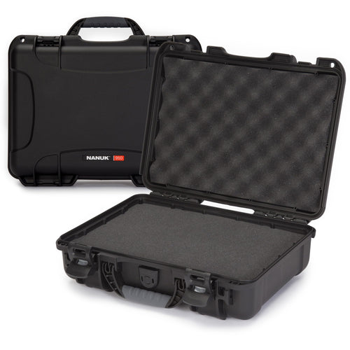 NANUK 910 Hard Case with Cubed Customizable Foam, IP67 Waterproof, Dustproof and Impact Resistant, 14.3” x 11.1” x 4.7”, Rugged Construction for Ultimate Protection, Made in Canada – Black