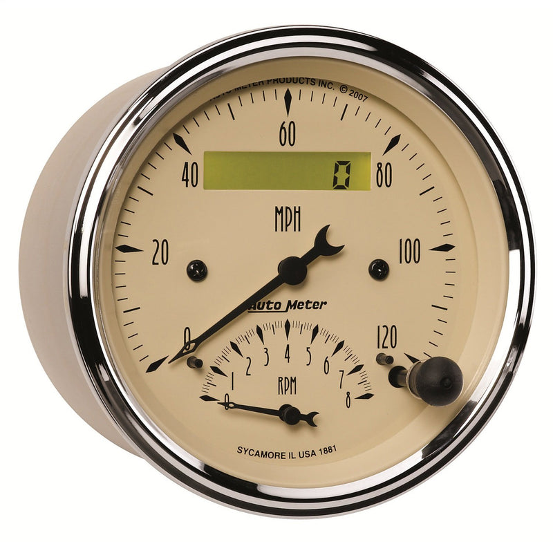 AUTO METER Antique Beige 1881 Tach/Speedo Combo,3.375 in.