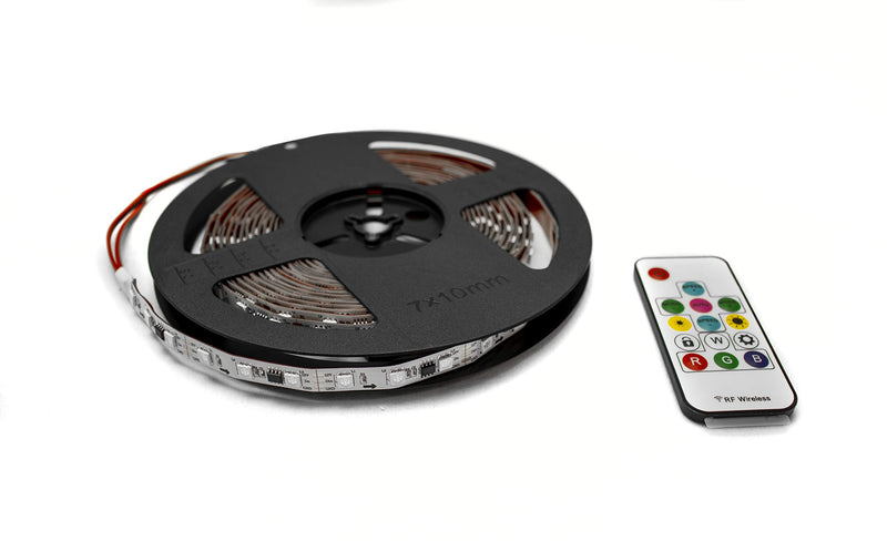 Race Sport 16.4ft RS5M5050IP65-C - NEW - 5-Meter 5050 RGB Chasing Function Strip Lighting and Controller - IP65 Rated with No EPOXY