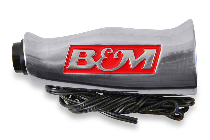 Brushed Aluminum B&M 80658 T-Handle Shifter Grip with Button and SAE Thread Inserts
