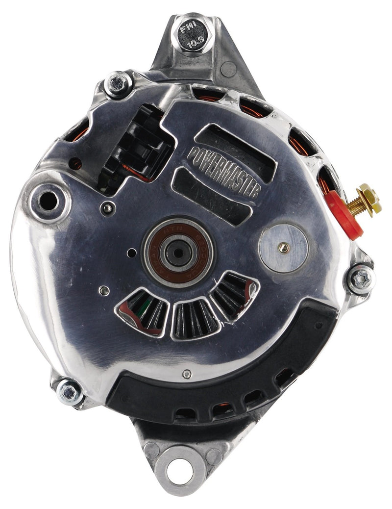 Alt GM CS130 Powermaster Polish 140A 1V Pulley Str MTG 6.61" Side BAT Post 1-Wire or OE Hookup