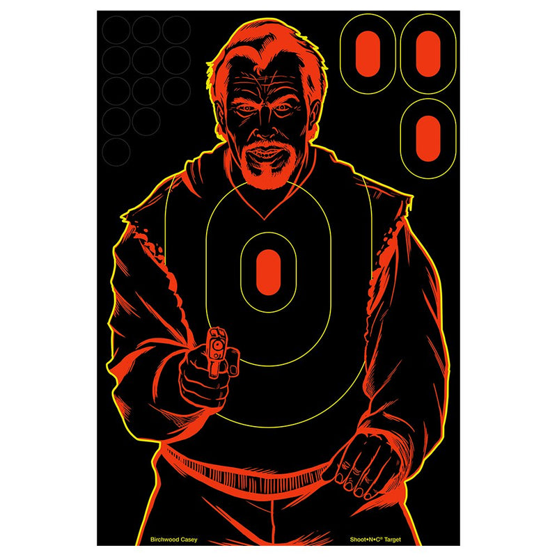Shoot-N-C Birchwood Casey Bad Guy Target - 100 Count