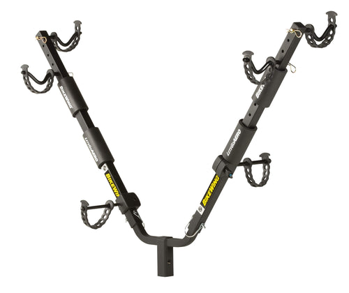 Lippert Double BikeWing Bike Rack Carrier for Trailers and Towing Vehicles, 2 Bikes, Adjustable Wheel Cradles, Sway Control Technology, Fits Most Adult, Kids Bicycle Frames, 80 lbs. Capacity - 731137