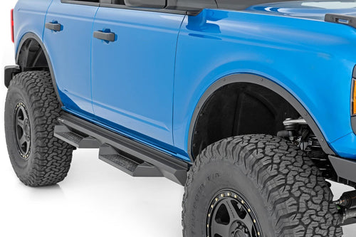 Rough Country Fender Delete for 2021-2023 Ford Bronco Flare - 51061,Black