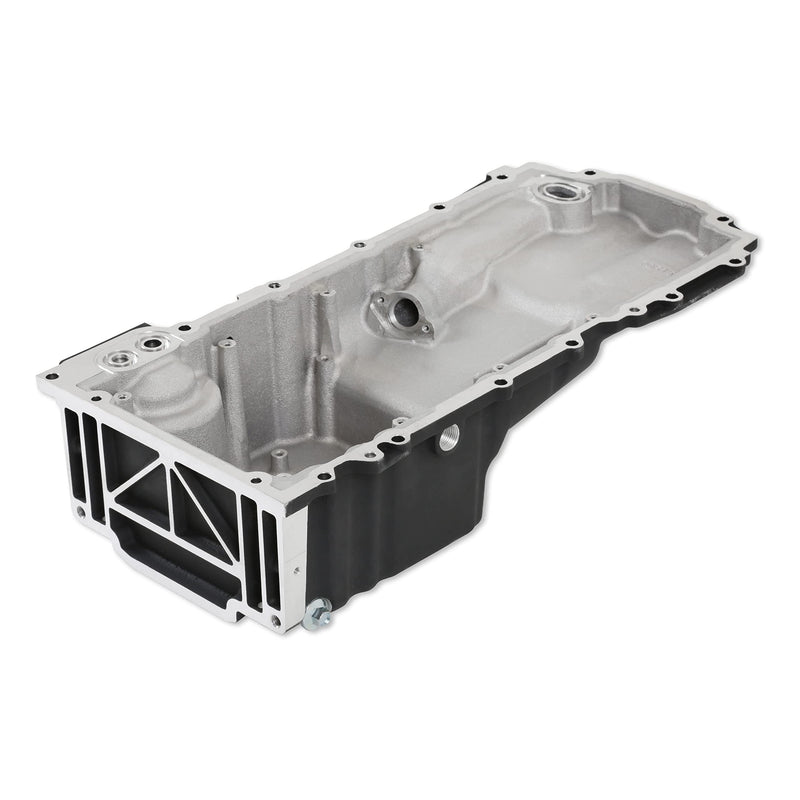Holley Gen V LT Swap Oil Pan 302-20BK with Turbo Return - Black