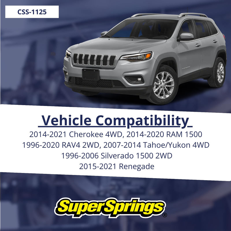 CSS-1125 SuperSprings | SumoSprings Coil for various applications | 1.25 inch inner wall height, black