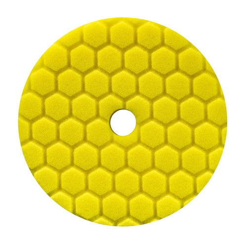 Chemical Guys Hex-Logic BUFX111HEX5 Quantum Heavy Cutting Pad, Yellow (5 Inch Backing Plate)