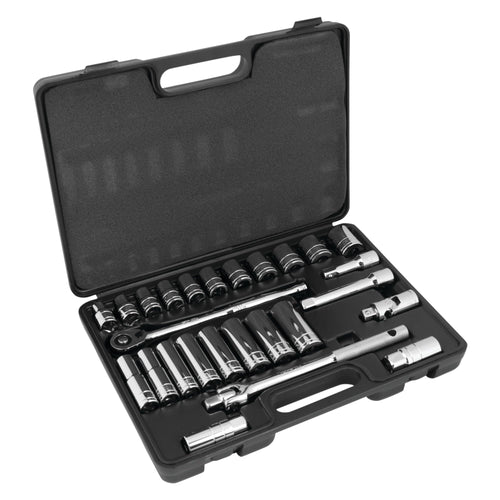 W32901 Performance Tool 1/2-Inch Drive SAE Socket Set, 26-Piece, 1-Pack