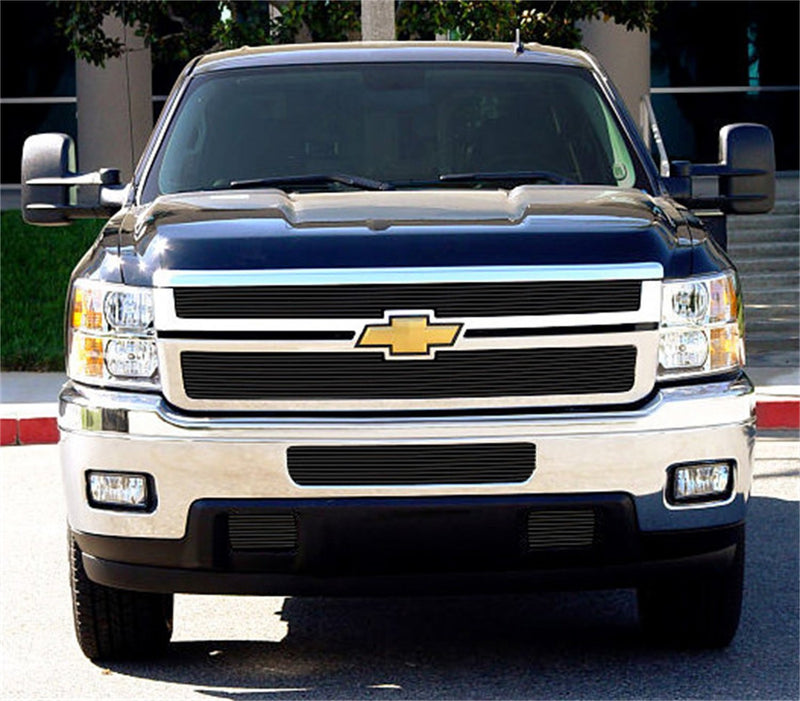 2011-2014 Silverado HD T-Rex Grilles Billet Grille, Black, 2 Pc, Overlay - PN #21114B
