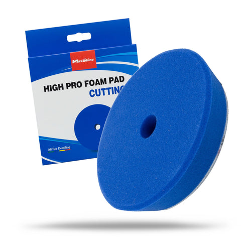 6” Maxshine Universal Blue High Pro Cutting Foam Pad | Compatible with DA & Rotary Polishers | Professional Foam Pad for Cutting, Polishing & Finishing | Bendable, Washable & Reusable Detailing Pad