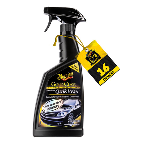 Meguiar's Gold Class Carnauba Quik Wax, Clear Coat Safe Special Blend for Richness and Shine, Spray That Leaves Lasting Results Without Residue, 16 Oz