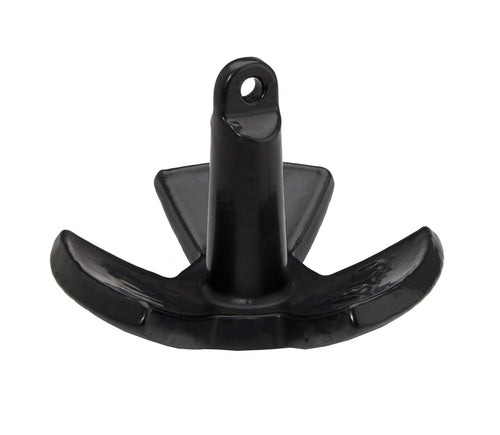 Attwood Solid Cast Iron 18-Pound Large Eye River Boat Anchor, Black PVC-Coated Finish 9946B1
