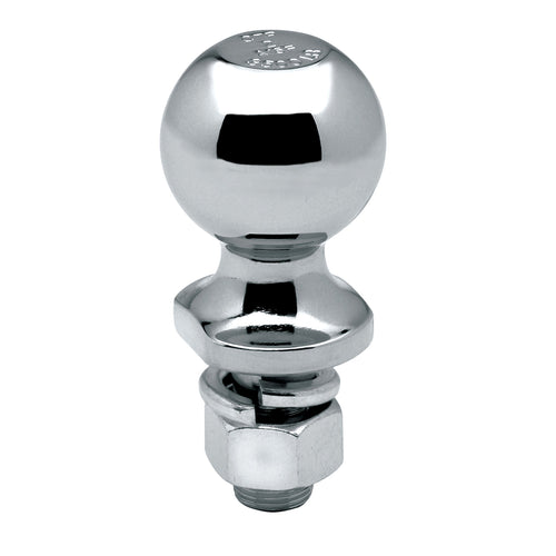 Trailer Hitch Ball Draw-Tite 63889, 2 in. Diameter, 3,500 lbs. Capacity, 3/4 in. Shank Dia, 2-3/8 in. Shank Length, Chrome