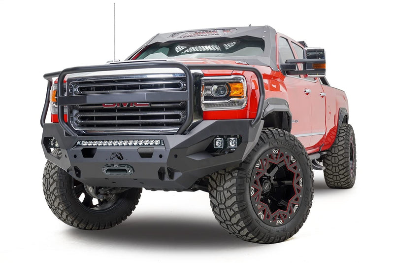 Matrix Front Bumper 15-18 Sierra 2500 or 3500 Hd with Full Grill Guard Bare