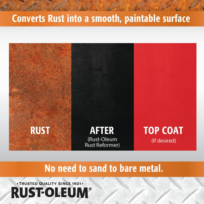 Rust-Oleum Rust Reformer Stops Rust Spray, 10.25 oz, Black